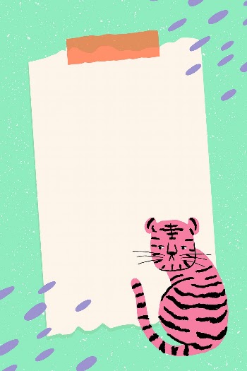Sticky note frame background, tiger | Free Vector - rawpixel