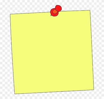 Sticky Note Note Reminder Memo Education Paper - Notice Board Pin Clipart