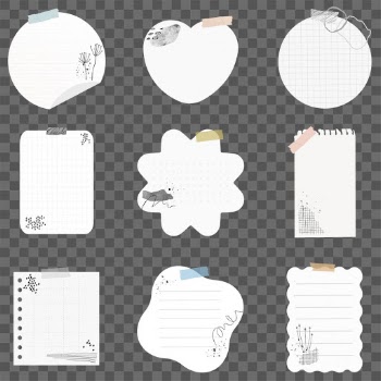 Sticky note png element set with memphis… | Free stock illustration | High Resolution graphic