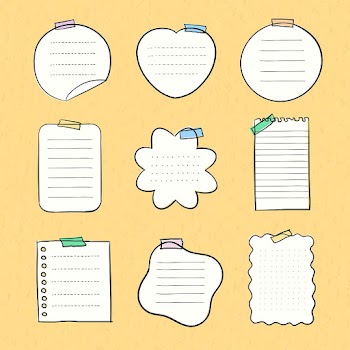 Sticky note psd pastel set in hand drawn… | Free stock illustration | High Resolution graphic