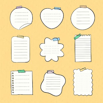 Sticky note vector pastel set in hand drawn… | Free stock illustration | High Resolution graphic