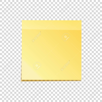 Sticky Note With Shadow Isolated On Transparent Background. Yellow ...