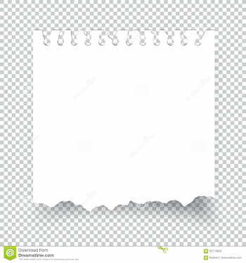 Sticky Torn Note Paper Isolated On Transparent Stock Vector ...