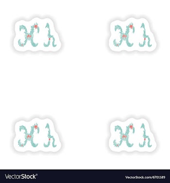 Stiker Abstract letter H logo icon in Blue vector image