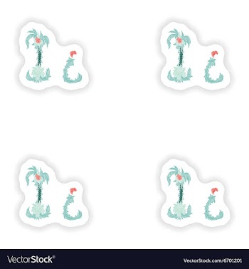 Stiker Abstract letter I logo icon in Blue vector image
