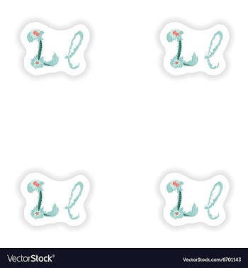 Stiker Abstract letter L logo icon in Blue vector image