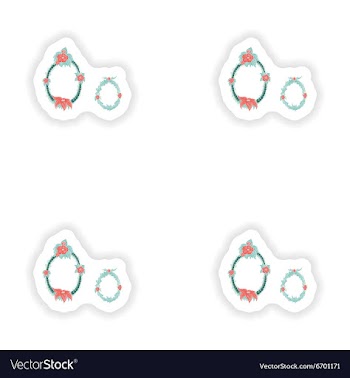 Stiker Abstract letter O logo icon in Blue vector image