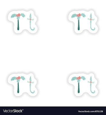 Stiker Abstract letter T logo icon in Blue vector image