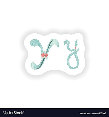 Stiker Abstract letter Y logo icon in Blue vector image