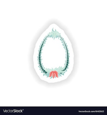 Stiker Abstract number 0 logo icon in Blue vector image
