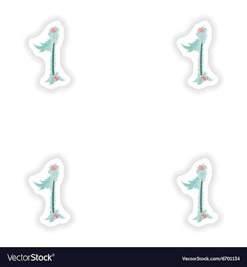 Stiker Abstract number 1 logo icon in Blue vector image