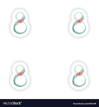 Stiker Abstract number 8 logo icon in Blue vector image