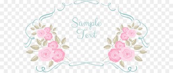 Still Life: Pink Roses Wedding invitation Valentine's Day - Romantic Valentine's Day pink hand-painted roses heading box 