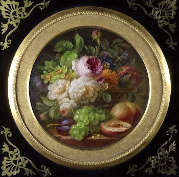 Still Life with Flowers and Fruits… | Free public domain illustration