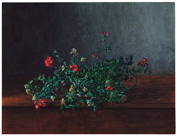 Still Life with Wild Flowers (1864) watercolor in high resolution by the famous L&eacute;on Bonvin. Original from the Cleveland Museum of Art. Digital enhanced by rawpixel.