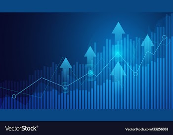 stock and graph design background business graph