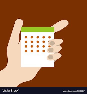 Stock calendar in the hands of man one hand man vector image