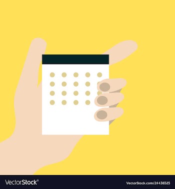 Stock calendar in the hands of man one hand man vector image