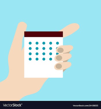 Stock calendar in the hands of man one hand man vector image