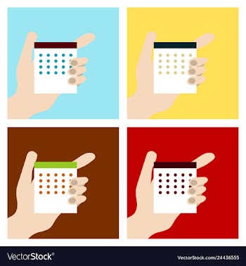 Stock calendar in the hands of man one hand man vector image