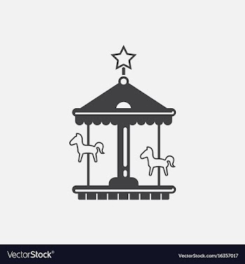 Stock cartoon childrens fun colorful carousel vector image