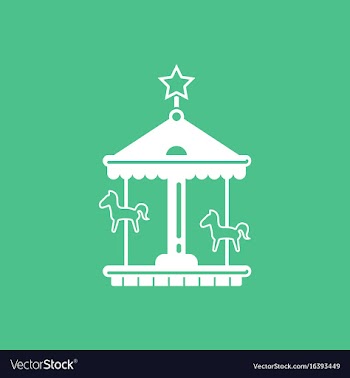 Stock cartoon childrens fun colorful carousel vector image