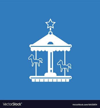 Stock cartoon childrens fun colorful carousel vector image