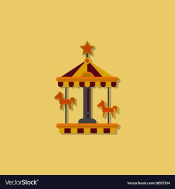 Stock cartoon childrens fun colorful carousel vector image