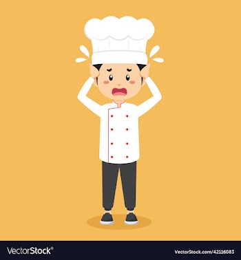 stock confused chef woman
