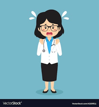stock confused doctor women