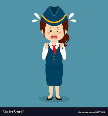 stock confused stewardess women