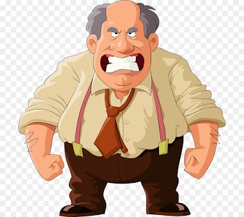 Stock illustration Cartoon Illustration - Angry bald teeth 