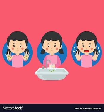 stock kids washing and cleaning hands