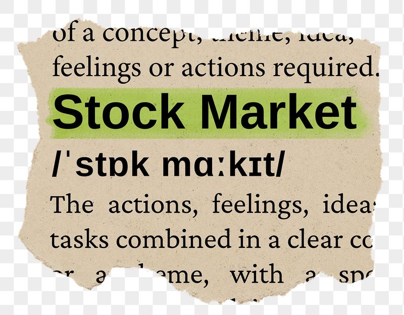 Stock market png word sticker, | Free PNG - rawpixel