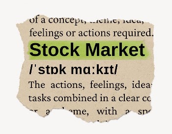 Stock market ripped dictionary, editable | Free PSD - rawpixel
