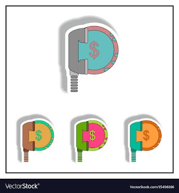 Stock market sign collection vector image