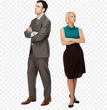 Stock photography Royalty-free - Back to back business people 