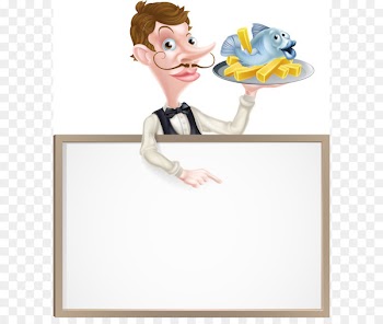 Stock photography Royalty-free Stock illustration Illustration - Billboard and waiter 