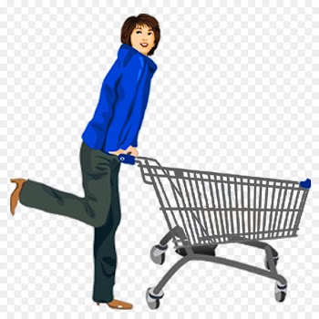 Stock photography Shopping cart Illustration - People pushing a shopping cart 