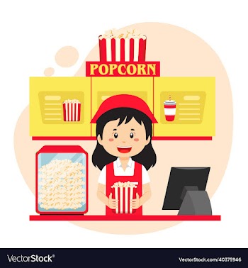 stock popcorn takeaway concept