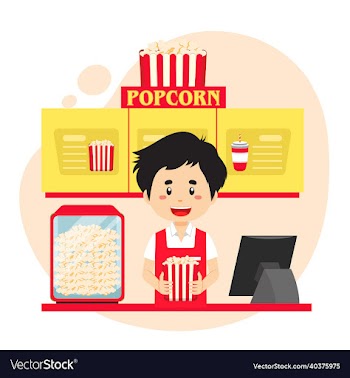 stock popcorn takeaway concept