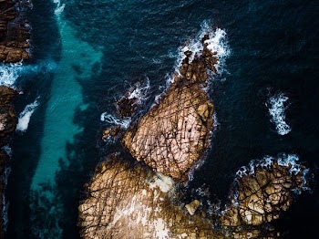 stock rock in body of water