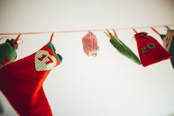 Stockings and Pouch Hanging Close-up Photo