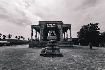 Stone Building And Statue In Hindu Temple
