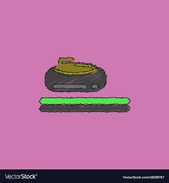 Stone for curling sport game in hatching style vector image