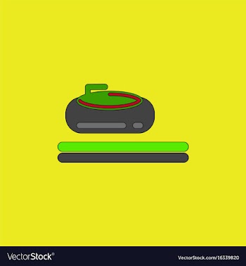 Stone for curling sport game vector image