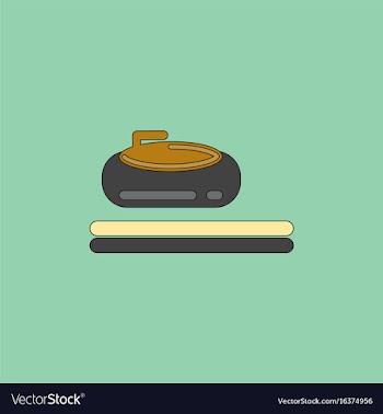 Stone for curling sport game vector image