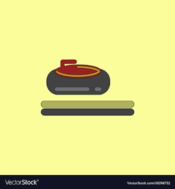 Stone for curling sport game vector image