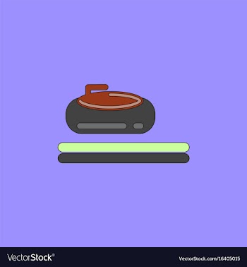 Stone for curling sport game vector image
