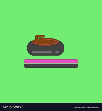 Stone for curling sport game vector image